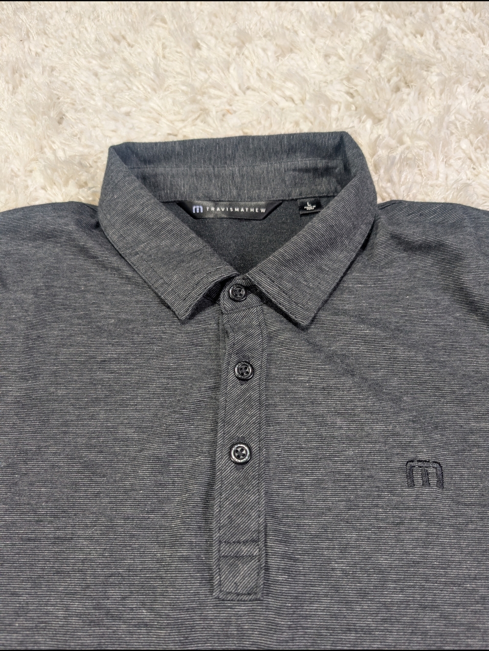 Travis Mathew Men’s Charcoal Heather Polo